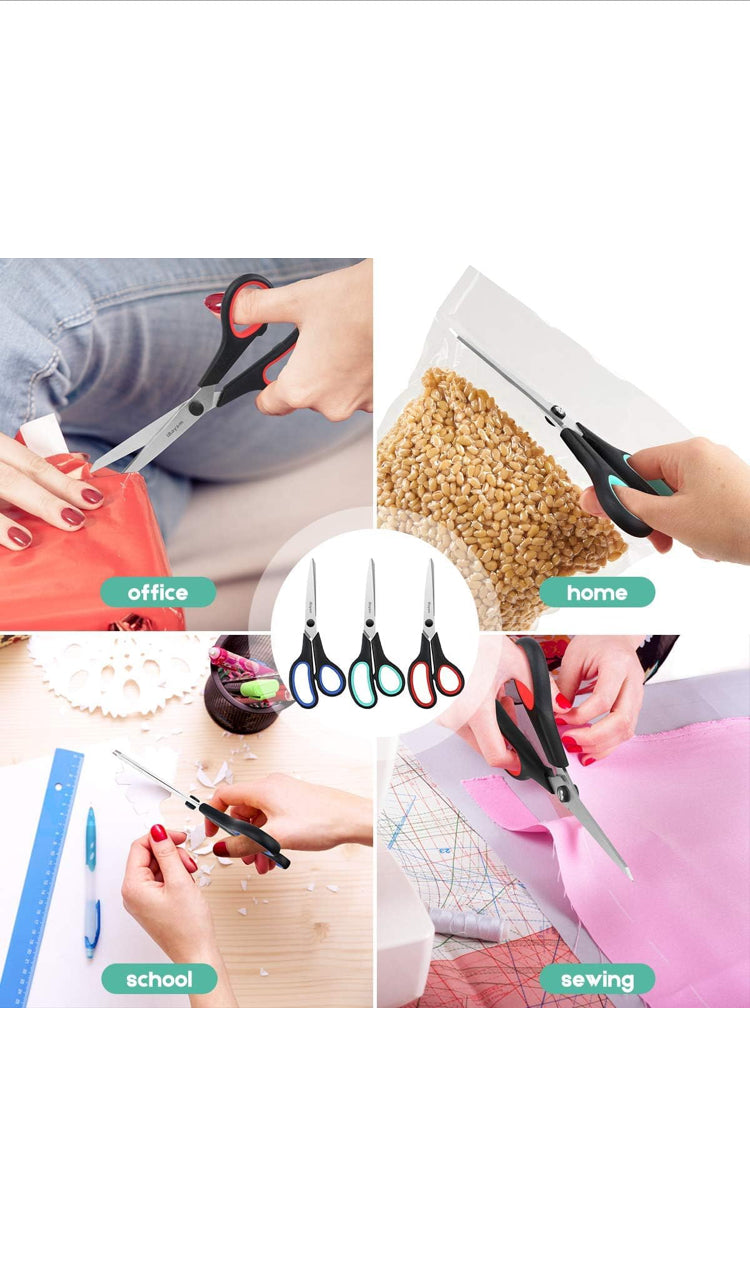 Scissors - 3 Pack, Heavy Duty